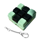 Maxbell Keyboard Fidget Keychain Keyboard Clicker Fidget for Birthday Party Home Green Black