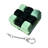 Maxbell Keyboard Fidget Keychain Keyboard Clicker Fidget for Birthday Party Home Green Black