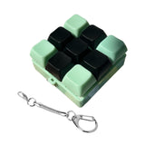 Maxbell Keyboard Fidget Keychain Keyboard Clicker Fidget for Birthday Party Home Green Black