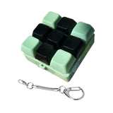 Maxbell Keyboard Fidget Keychain Keyboard Clicker Fidget for Birthday Party Home Green Black