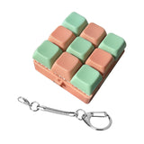 Maxbell Keyboard Fidget Keychain Keyboard Clicker Fidget for Birthday Party Home Green Pink