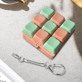 Maxbell Keyboard Fidget Keychain Keyboard Clicker Fidget for Birthday Party Home Green Pink