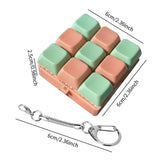Maxbell Keyboard Fidget Keychain Keyboard Clicker Fidget for Birthday Party Home Green Pink