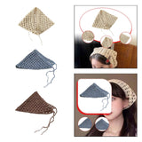 Maxbell Women Crochet Bandana Photo Props Fashion Decoration Gifts Triangle Headwrap Beige