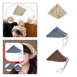 Maxbell Women Crochet Bandana Photo Props Fashion Decoration Gifts Triangle Headwrap Beige