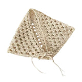 Maxbell Women Crochet Bandana Photo Props Fashion Decoration Gifts Triangle Headwrap Beige