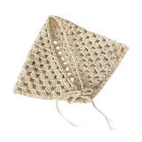 Maxbell Women Crochet Bandana Photo Props Fashion Decoration Gifts Triangle Headwrap Beige