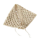 Maxbell Women Crochet Bandana Photo Props Fashion Decoration Gifts Triangle Headwrap Beige