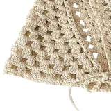 Maxbell Women Crochet Bandana Photo Props Fashion Decoration Gifts Triangle Headwrap Beige