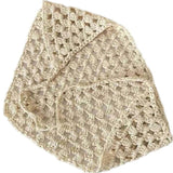 Maxbell Women Crochet Bandana Photo Props Fashion Decoration Gifts Triangle Headwrap Beige