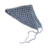 Maxbell Women Crochet Bandana Photo Props Fashion Decoration Gifts Triangle Headwrap Blue