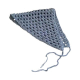 Maxbell Women Crochet Bandana Photo Props Fashion Decoration Gifts Triangle Headwrap Blue