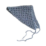 Maxbell Women Crochet Bandana Photo Props Fashion Decoration Gifts Triangle Headwrap Blue