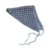 Maxbell Women Crochet Bandana Photo Props Fashion Decoration Gifts Triangle Headwrap Blue