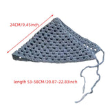 Maxbell Women Crochet Bandana Photo Props Fashion Decoration Gifts Triangle Headwrap Blue