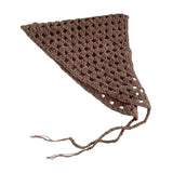 Maxbell Women Crochet Bandana Photo Props Fashion Decoration Gifts Triangle Headwrap Khaki