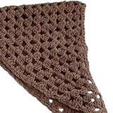 Maxbell Women Crochet Bandana Photo Props Fashion Decoration Gifts Triangle Headwrap Khaki