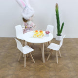 Maxbell Dollhouse Table Chair Set 1:12 Scale Gift for DIY Projects Layout Sand Table