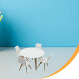 Maxbell Dollhouse Table Chair Set 1:12 Scale Gift for DIY Projects Layout Sand Table