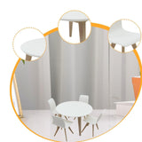 Maxbell Dollhouse Table Chair Set 1:12 Scale Gift for DIY Projects Layout Sand Table