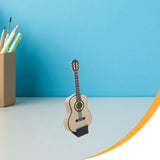 Maxbell Dollhouse Guitar Pretend Play Toy Display Ornament with Stand Guitar Replica