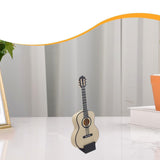Maxbell Dollhouse Guitar Pretend Play Toy Display Ornament with Stand Guitar Replica