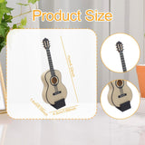 Maxbell Dollhouse Guitar Pretend Play Toy Display Ornament with Stand Guitar Replica