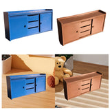 Maxbell 1:12 Scale Dollhouse Miniature Kitchen Cabinet for Pretend Play Toys Bedroom Brown