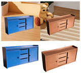 Maxbell 1:12 Scale Dollhouse Miniature Kitchen Cabinet for Pretend Play Toys Bedroom Brown