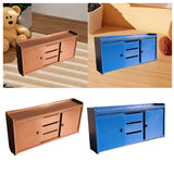 Maxbell 1:12 Scale Dollhouse Miniature Kitchen Cabinet for Pretend Play Toys Bedroom Brown