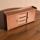 Maxbell 1:12 Scale Dollhouse Miniature Kitchen Cabinet for Pretend Play Toys Bedroom Brown