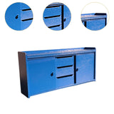 Maxbell 1:12 Scale Dollhouse Miniature Kitchen Cabinet for Pretend Play Toys Bedroom Blue