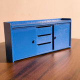 Maxbell 1:12 Scale Dollhouse Miniature Kitchen Cabinet for Pretend Play Toys Bedroom Blue