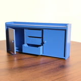 Maxbell 1:12 Scale Dollhouse Miniature Kitchen Cabinet for Pretend Play Toys Bedroom Blue