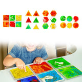 Maxbell 6 Pieces Sensory Soft Gel Liquid Toys Fidget Liquid Motion Toys for Children Square