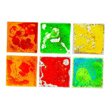 Maxbell 6 Pieces Sensory Soft Gel Liquid Toys Fidget Liquid Motion Toys for Children Square