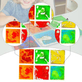 Maxbell 6 Pieces Sensory Soft Gel Liquid Toys Fidget Liquid Motion Toys for Children Square
