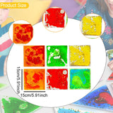 Maxbell 6 Pieces Sensory Soft Gel Liquid Toys Fidget Liquid Motion Toys for Children Square