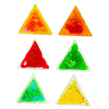 Maxbell 6 Pieces Sensory Soft Gel Liquid Toys Fidget Liquid Motion Toys for Children Triangle