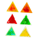 Maxbell 6 Pieces Sensory Soft Gel Liquid Toys Fidget Liquid Motion Toys for Children Triangle
