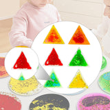 Maxbell 6 Pieces Sensory Soft Gel Liquid Toys Fidget Liquid Motion Toys for Children Triangle