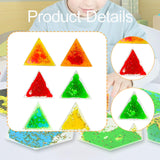 Maxbell 6 Pieces Sensory Soft Gel Liquid Toys Fidget Liquid Motion Toys for Children Triangle