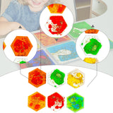 Maxbell 6 Pieces Sensory Soft Gel Liquid Toys Fidget Liquid Motion Toys for Children Hexagon