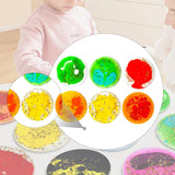 Maxbell 6 Pieces Sensory Soft Gel Liquid Toys Fidget Liquid Motion Toys for Children Circle