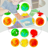 Maxbell 6 Pieces Sensory Soft Gel Liquid Toys Fidget Liquid Motion Toys for Children Circle
