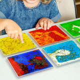 Maxbell 12x Sensory Soft Gel Liquid Toys Gifts Liquid Motion Toys for Teens Children Square