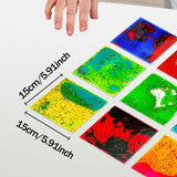 Maxbell 12x Sensory Soft Gel Liquid Toys Gifts Liquid Motion Toys for Teens Children Square