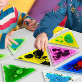 Maxbell 12x Sensory Soft Gel Liquid Toys Gifts Liquid Motion Toys for Teens Children Triangle