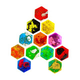 Maxbell 12x Sensory Soft Gel Liquid Toys Gifts Liquid Motion Toys for Teens Children Hexagon