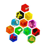Maxbell 12x Sensory Soft Gel Liquid Toys Gifts Liquid Motion Toys for Teens Children Hexagon